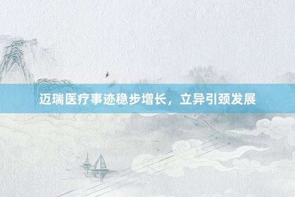 迈瑞医疗事迹稳步增长，立异引颈发展